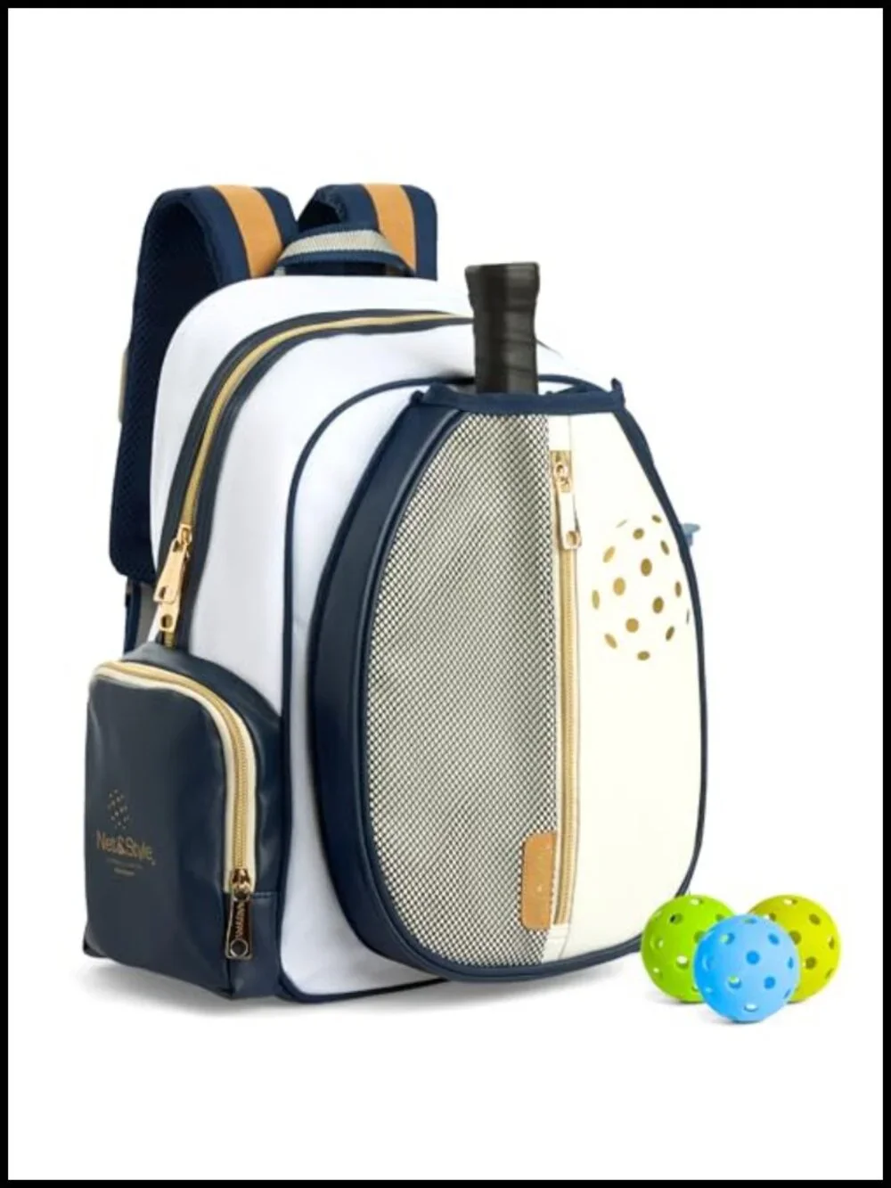 Pickleball Backpack with Paddle Holder Large Capacity Lightweight